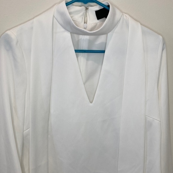 Intermix Rinnah Tie Detail Choker Neck Blouse - Picture 8 of 9